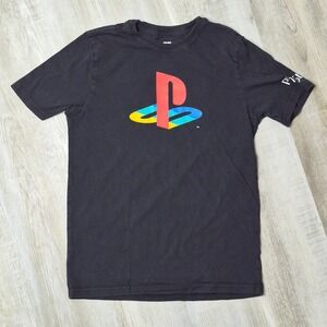 PlayStation Youth L Gamer Graphic Logo PS Gamestop Black T Shirt Kids Streetwear